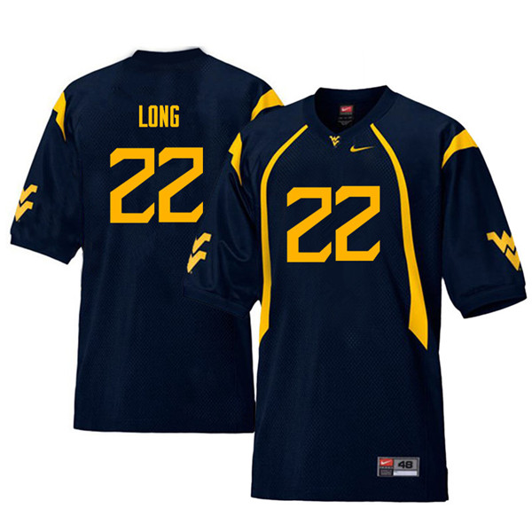 Men #22 Jake Long West Virginia Mountaineers Throwback College Football Jerseys Sale-Navy